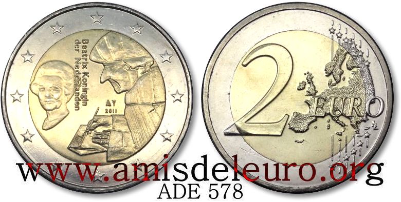 Piece De 2 Euros Rare Beatrix Koningin Der Nederlanden 2000