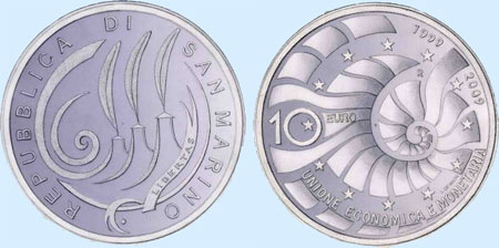 10 euro argent San Marin 