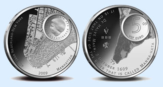 5 euro argent Manhattan 2009