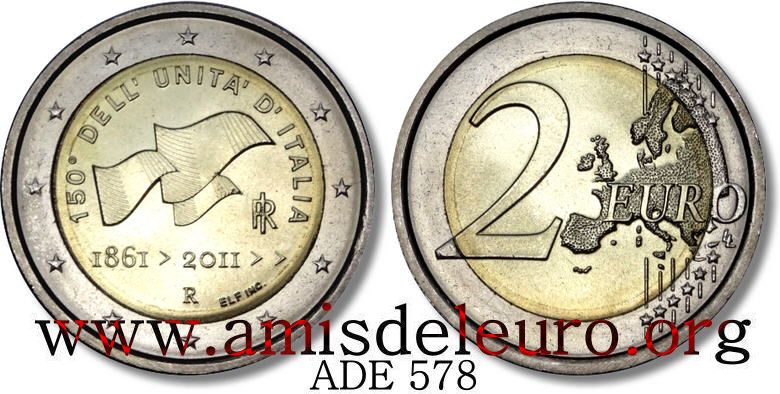 Piece 2 Euro 150 Dell Unità D Italia Valeur